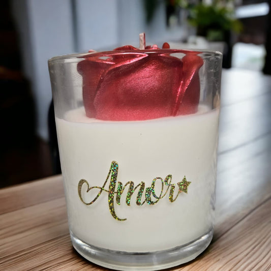 "AMOR" candle